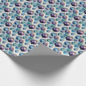 touch:紫とティール(緑がかった色)の融合 ラッピングペーパー (角)