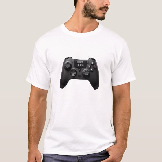 Touch Grass ゲーミングコントローラー | ゲーマー用リマインダーTシャツ Tシャツ (正面)