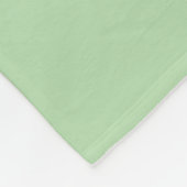Touch Grass Minimalist Sage Green Fleece Blanket - フリースブランケット (角)