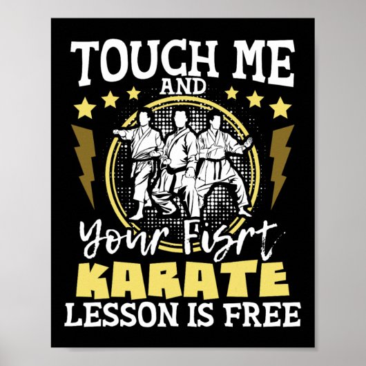 Touch Me And Your First Karate Lesson Is Free - Mm ポスター (正面)