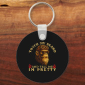 Touch My Beard And Tell Me I'm Pretty Monkey (表) キーホルダー (正面)