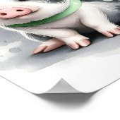 Touch of Color Nursery Farm Animals Pig ポスター (角)