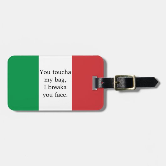 Toucha私のバッグI Breaka荷物のラベルに直面します ラゲッジタグ (正面横)