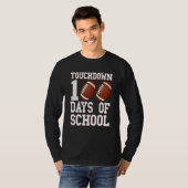 Touchdown 100 Days Of School Football 100th Day Bo Tシャツ (正面フル)
