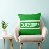 TOUCHDOWN Athletic Bold Bright Green White Stripes クッション (椅子)