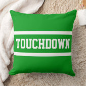 TOUCHDOWN Athletic Bold Bright Green White Stripes クッション (ブランケット)