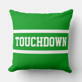TOUCHDOWN Athletic Bold Bright Green White Stripes クッション