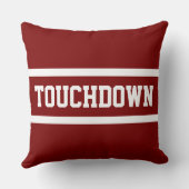 TOUCHDOWN Athletic Bold Vintage Red White Stripes クッション (裏面)