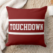 TOUCHDOWN Athletic Bold Vintage Red White Stripes クッション (ブランケット)