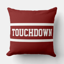 TOUCHDOWN Athletic Bold Vintage Red White Stripes クッション