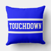 TOUCHDOWN Athletic Bright Royal Blue White Stripes クッション (裏面)