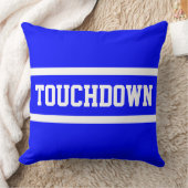TOUCHDOWN Athletic Bright Royal Blue White Stripes クッション (ブランケット)
