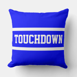 TOUCHDOWN Athletic Bright Royal Blue White Stripes クッション