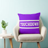 TOUCHDOWN Athletic Fun Bright Purple White Stripes クッション (椅子)