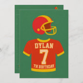 Touchdown Birthday Invitation – Football Party Inv 招待状 (正面/裏面)