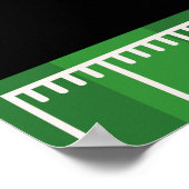  Touchdown Celebration: Football Field Birthday bo ポスター (角)