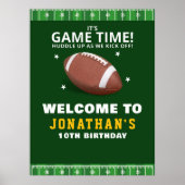  Touchdown Celebration: Football Field Birthday bo ポスター (正面)