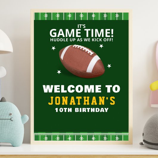  Touchdown Celebration: Football Field Birthday bo ポスター