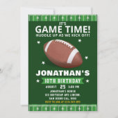 Touchdown Celebration: Football Field Birthday boy 招待状 (正面)