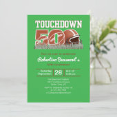 Touchdown Fifty 面白いフットボール 50歳の誕生日 招待状 (スタンド正面)