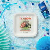 Touchdown Fifty Vintage Football 50th Birthday ペーパープレート (パーティー)