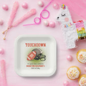 Touchdown Fifty Vintage Football 50th Birthday ペーパープレート (パーティー)