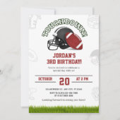 Touchdown Football Birthday Party Invitation 招待状 (正面)