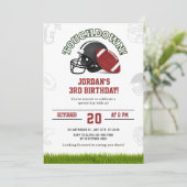 Touchdown Football Birthday Party Invitation 招待状 (スタンド正面)
