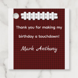 Touchdown Football Favor Tag フェイバータグ