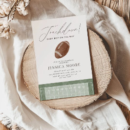 Touchdown Football Theme Baby Shower 招待状