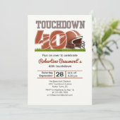 Touchdown Forty Funny Football 40th Birthday 招待状 (スタンド正面)