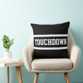 TOUCHDOWN Fun Athletic Sporty Black White Stripes クッション (椅子)