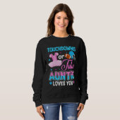 Touchdowns Or Tutus Auntie Loves You Gender Reveal スウェットシャツ (正面フル)