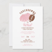 Touchdowns or Tutus Football Gender Reveal 招待状 (正面)