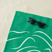 Touching White Line Art Stilized Female Visual Bea ビーチタオル (インサイチュ)