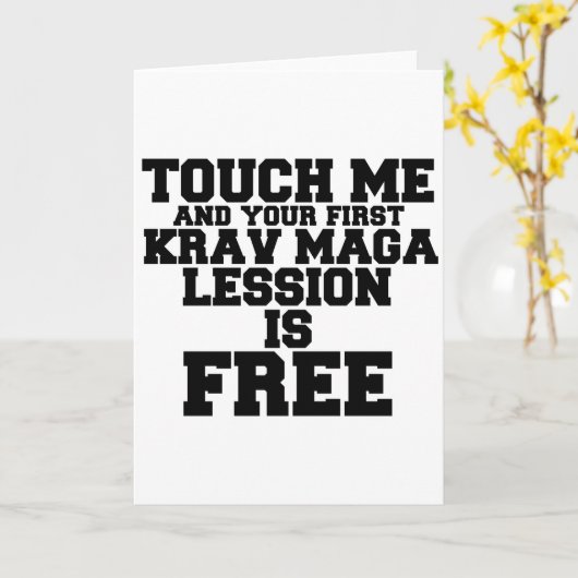 TOUCHMEとあなたの最初のクラフ・マガのレッションは無料です カード (黄色い花)