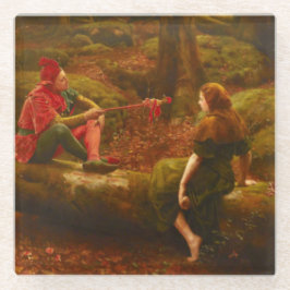 Touchstone and Audrey (by John Collier) ガラスコースター