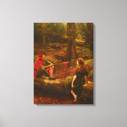 Touchstone and Audrey (In the Forest of Arden) キャンバスプリント (正面)