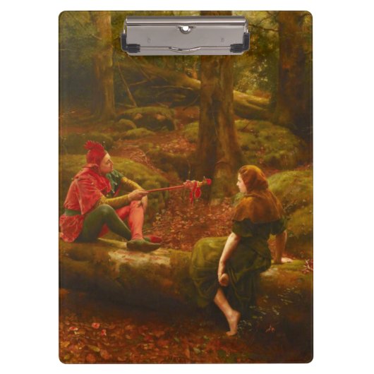 Touchstone and Audrey (Jester Teasing Lady Lover) クリップボード (正面)