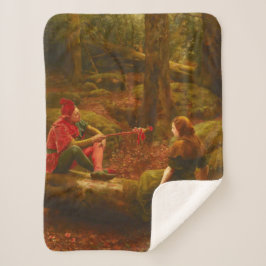 Touchstone and Audrey (Jester Teasing Lady Lover) シェルパブランケット