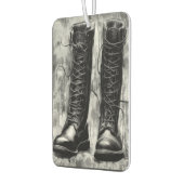 Tough Biker Black Lace Up Boots Drawing カーエアーフレッシュナー (左)