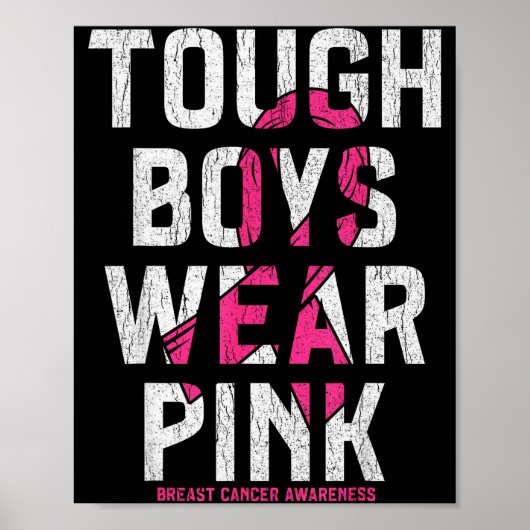 Tough Boys Wear Nk 乳がん啓発Tシャツ ポスター (正面)