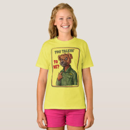 Tough Dog Attitude – Vintage Military Animal Art Tシャツ