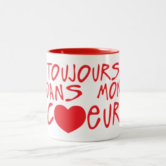 toujours dans mon coeur citation ツートーンマグカップ (中央)