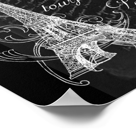 Toujours Paris Collage Art Poster ポスター (角)