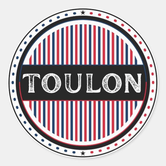 Toulon City Pride Emblem – French Identity ラウンドシール (正面)