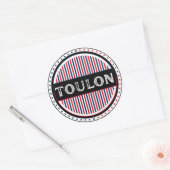 Toulon City Pride Emblem – French Identity ラウンドシール (封筒)