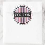 Toulon City Pride Emblem – French Identity ラウンドシール (バッグ)