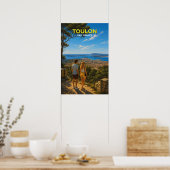 Toulon Mont Faron – Vintage Travel Poster ポスター (キッチン)