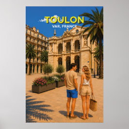 Toulon Opera – Vintage Travel Poster ポスター